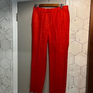 J crew Linen Orange pant
